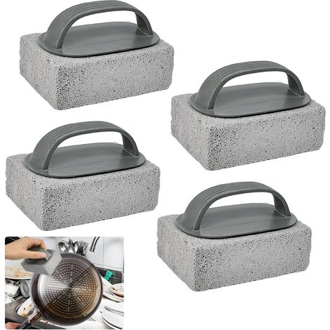 4PCS Grill Nettoyage Pierre avec Poignée, Bloc de Nettoyage de Pierre de Gril Réutilisable Blocs Briques de Nettoyage Briques de Barbecue pour Nettoyer Les Grils, Les Cuisinières (1/5)
