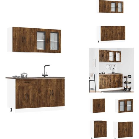 Ensemble d'armoires de cuisine 4 pcs Kalmar bois d'ingénierie - Ensemble D'armoires De Cuisine - Ensemble D'armoires De Cuisine - Ensemble D'armoires - Armoire De Cuisine (1/5)