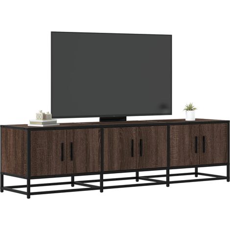 TV-Schrank Braun Eichen-Optik 150x35x41 cm Holzwerkstoff Metall