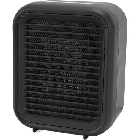 Chauffage d'appoint 800 W, noir, compact, élément chauffant en céramique, design antidérapant, boîtier en ABS, chauffage d'appoint électrique pour la maison et le bureau, prise européenne 220-240 V (1/5)