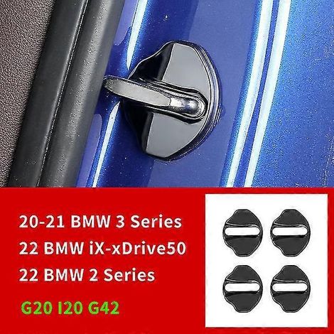 Pour BMW Série 2 et 3 G20 G42 IX xDrive50 i20 : Protection intérieure en acier inoxydable, autocollants et accessoires pour portières de voiture --Noir (1/5)