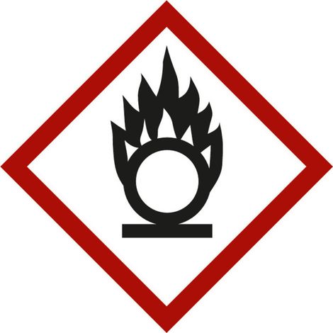 Gefahrstoffsymbol Flammeüber Kreis, Typ: 04105