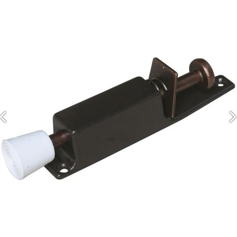 Verrou de porte à pédale en laiton bronzé, dimensions 130x25 mm, Ibfm