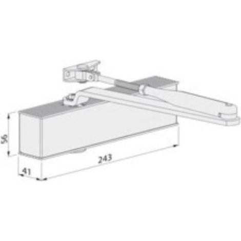 Ferme porte TS 50 F2-6 argent compas noir - ECO - 5030044534 (1/3)