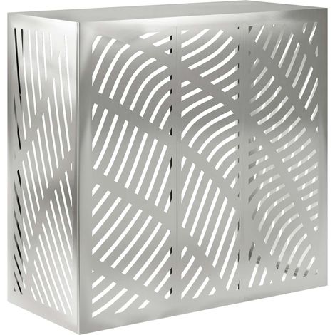 Air Conditioner Cover Silver 110 x 50 x 105 cm Galvanised Steel vidaXL