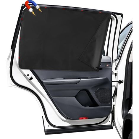 Pare-Soleil Voiture Magnétique Bébé SUV Break Occultant 2 Pièces Anti-UV 99%, 10 Aimants, Thermique (1/5)