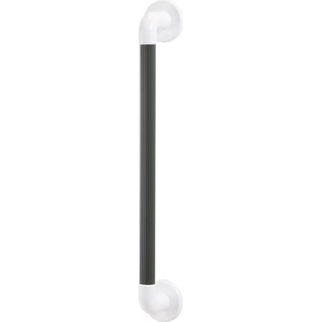 AKW 1400 Series Straight Plastic Fluted Grab Rail 450mm Length - Mid Grey (1/2)