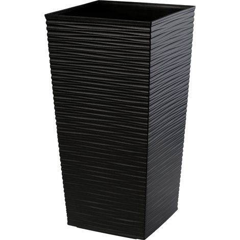 KADAX Blumentopf, mit Einlage, aus Kunststoff, Pflanzkübel, 40 cm, Schwarz (1/5)