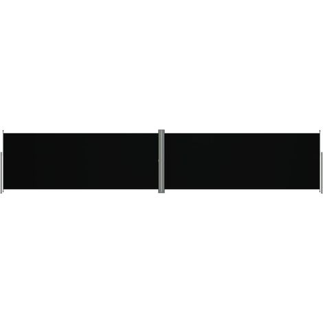 Tenda da sole laterale retrattile/schermo privacy per patio giardino terrazza balcone 200 x 1000 cm nero 020007444
