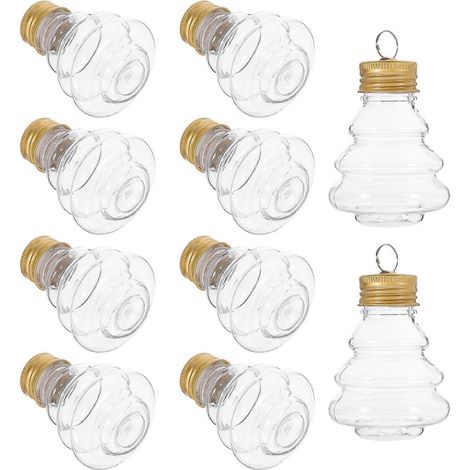 Bouteilles réutilisables pour boissons et jus, idéales pour les fêtes, en forme de sapin de Noël (lot de 10). (1/5)