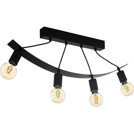 Plafonnier, lampe de plafond 4 flammes vintage, industrielle (1/3)