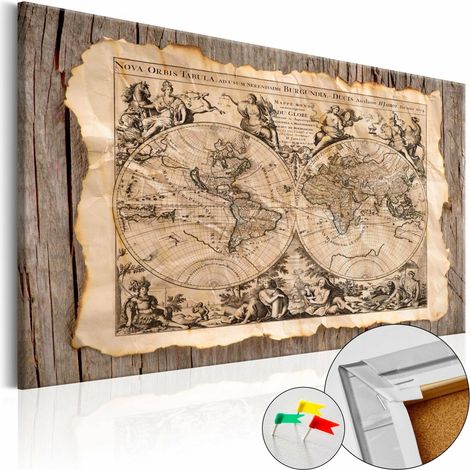 Tableau en liège carte du passé - 90 x 60 cm (1/5)