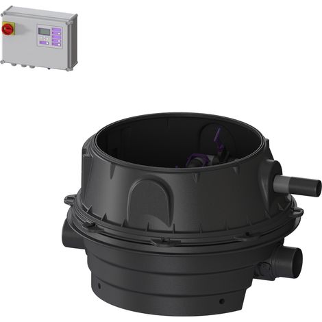 -Rückstauhebeanlage Ecolift XL Mono, 1 mot. Klappe, SPF 3000-S3, Konus