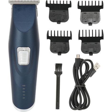 Kit de coiffure professionnel pour hommes : tondeuse à cheveux rechargeable USB, coupe-cheveux et barbe (1/5)