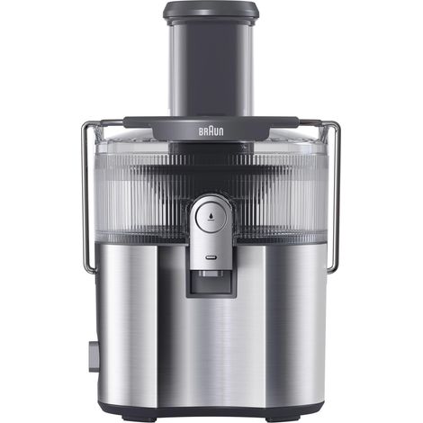 Braun MultiJuice 7 SJ7000 Estrattore Succo Centrifugo, Tecn ColdXtract, Tubo di Riempimento da 75 mm, Contenitore 2L, Sistema Antigoccia e di Sicurezza Quadruplo, Filtro Acciaio Inox, 1000 W, Grigio (1/5)