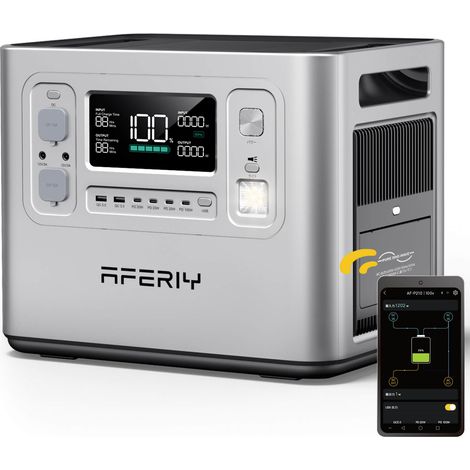 AFEROY P210 Tragbare Powerstation 2400W 2048Wh Silber (1/5)