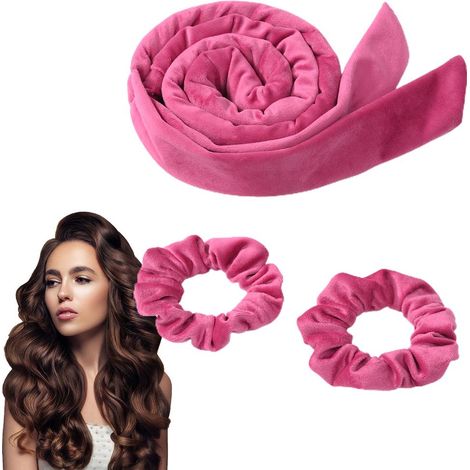 Serre-tête Rouleau Boucleur Sans Chaleur pour Femme, Ruban à Friser avec Élastiques, Bigoudis Nœud pour Nuit, Coiffure Bouclée (1/5)