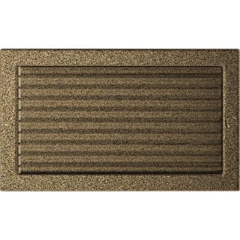 Lüftungsgitter 22x37 schwarz und gold Jalousie (1/4)
