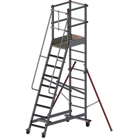 PROVOST - Escabeau sécurisé en aluminium monobloc à 9 marches - Provost (1/4)