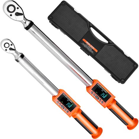 VEVOR Set di Chiavi Dinamometriche Digitali, 2 Pezzi 72 Denti, Chiave Dinamometrica Elettronica ad Alta Precisione con Valore Preimpostato, Cicalino e Notifica LED, per Auto e Moto (1/5)