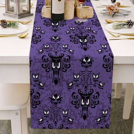 Chemin de table d'Halloween, fournitures de fête, décorations en tissu pour fête (1/5)