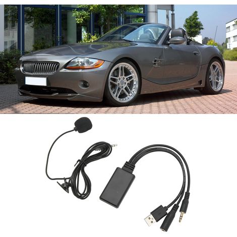 Adaptateur microphone Bluetooth/mains libres avec port USB AUX-IN/AUX pour BMW Z4, MINI, Cooper, E60, E63, E64, E66, E81, E90 (1/5)