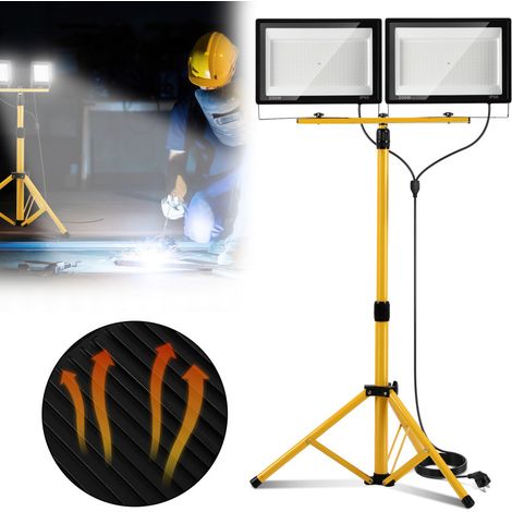 Jopassy Proiettore LED 200W, illuminazione floodlight esterna, proiettore da cantiere impermeabile IP66, luce bianco freddo (1/5)