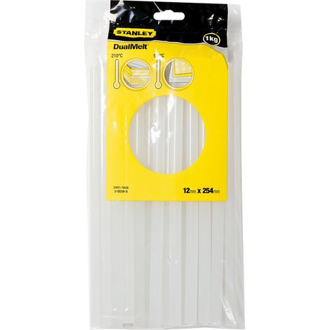 STANLEY STHT1-70430 Barras Transparente 1kg 12mm x 254mm  STANLEY STHT1-70430