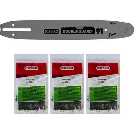 Guía de 12 pulgadas con juego de 3 cadenas OREGON de 45 eslabones para motosierra GT ELEC