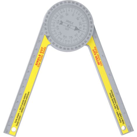 Gehrungssägen-Winkelmesser, 360° drehbar, hohe Genauigkeit, 2 Skalen, tragbarer Winkelmesser für Schreiner (1/5)