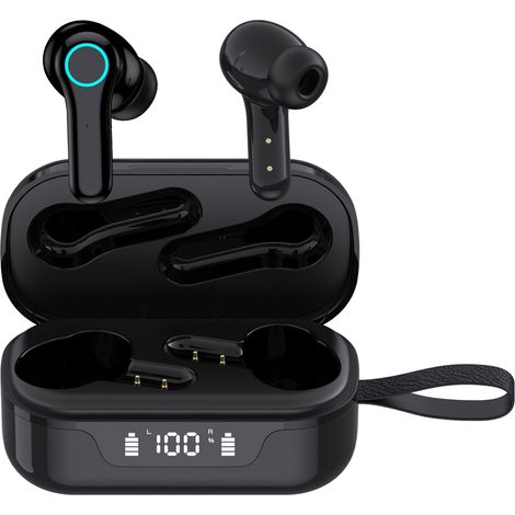 Ecouteurs Sans Fil Bluetooth 5.1 - Réduction Du Bruit - Étanche IPX7 - Affichage LED De La Puissance - Pour Utilisation Quotidienne - Par 1 (1/5)