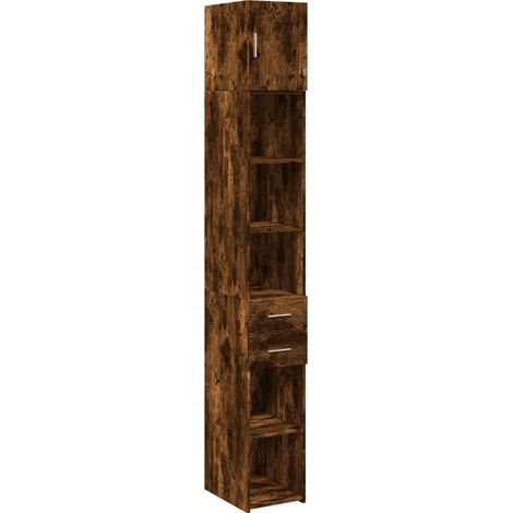 Maison Exclusive - Mobile Sottile Rovere Fumo 30x42,5x225 cm in Truciolato (1/5)