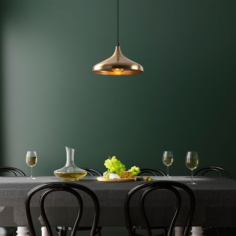 Hängelampe Bronzefarbene Metallfinsternis