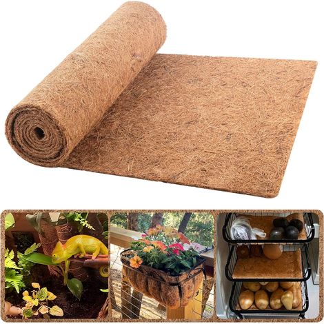 Tapis pour animaux de compagnie en feutre de noix de coco, tapis en fibre animale 40100CM, pour plantes et pots de fleurs, décoration de jardin (1/5)