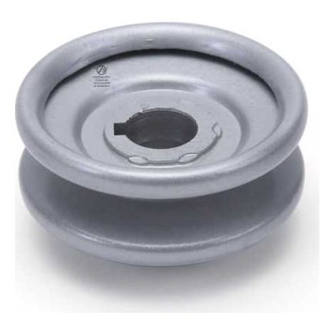 Poulie gorge en V acier. Ø 63,3 mm. Largeur 24 mm (1/3)