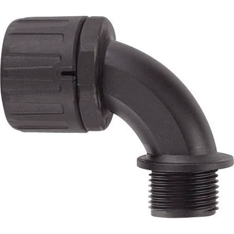 HellermannTyton 166-22202 HG16-90-M16 Raccordo a vite del tubo flessibile Nero M16 11.80 mm 1 pz. (1/4)