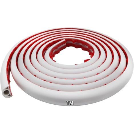 1 Goulotte Passe Cable Sol 1M PVC Flexible Auto-Adhésif Protection Fils Bureau Maison