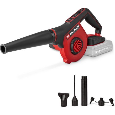 Einhell Akku-Bläser TE-CB 18/270 Li - Solo Power X-Change (18 V, max. 270 km/h Luftgeschwindigkeit, 5 Stufen, inkl. Verlängerung, Standard-, Flach-, Bohrlochdüse, ohne Akku)