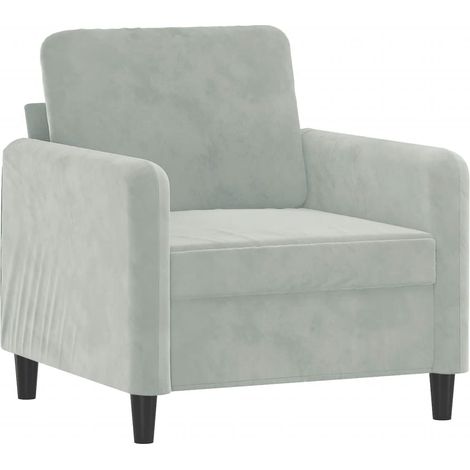 Fauteuil relax Fauteuil Gris clair 60 cm Velours (1/5)