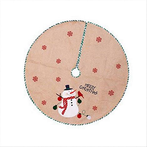 Jupe de sapin de Noël à motifs d'ornements de sapin de Noël (1/5)