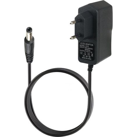 Alimentation LED 12V 1A 12W Prise Jack 5,5x2,5mm - Secteur Universel 100-240V - Idéal Bandes LED Routeurs Haut-Parleurs Boîtiers TV (1/5)