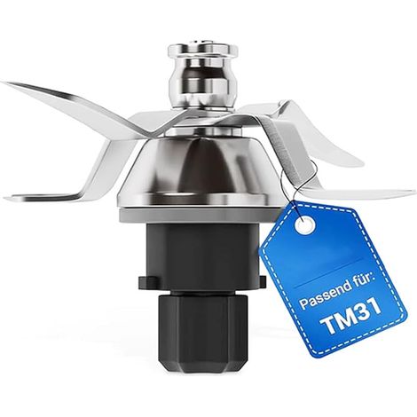 Couteau pour Thermomix TM31, Couteau de Remplacement en Acier Inoxydable avec Joint d'Étanchéité, Accessoire Compatible TM31 (1/5)