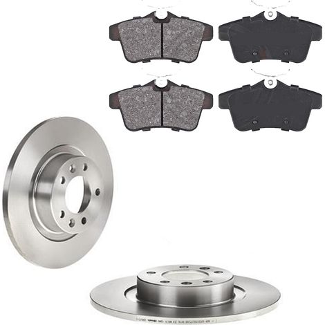 KIT FRENI POSTERIORI compatibile con PEUGEOT 508 I (8D) - DISCHI + PASTIGLIE OEM: P 61 114 , P 61 110 / 18181 /SOSTITUZIONE DIRETTA/BASSA POLVERE/SILENZIOSO