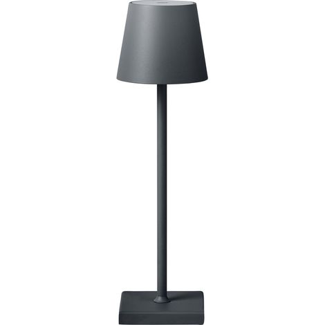 Lampe à Poser Moderne en Aluminium avec Interrupteur Tactile Câble USB pour Intérieur et Extérieur Gris Baceiro