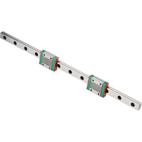 Rail Linéaire, 450mm Rail de Guidage Linéaire Miniature 12mm Largeur + Blocs de Glissière Avec Conception de à 4 Points (1/5)