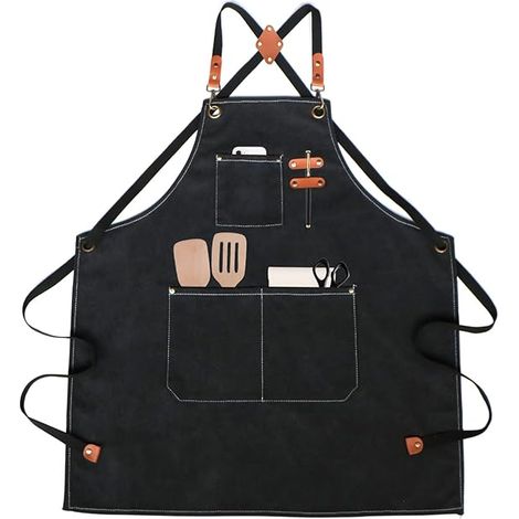 Kitchen apron, work apron, barbecue apron, for barbecue, restaurant, garden, barbecue, bar (1/5)