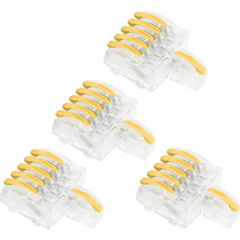 20 connecteurs rapides pour fils, borniers SPL de type T, répartiteurs de lignes en cuivre 5 en 1 (jaune) (1/5)