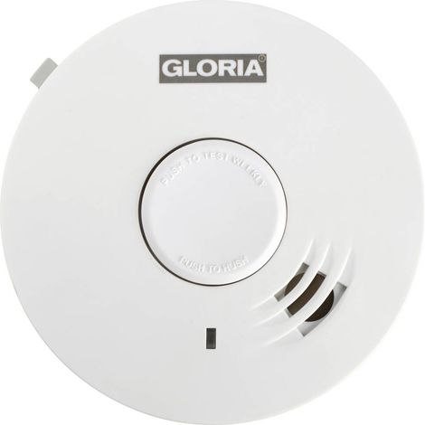 Gloria R-10 Rilevatore di fumo inclusa batteria con 10 anni di vita a batteria (Ø x A) 104 mm x 40 mm (1/5)