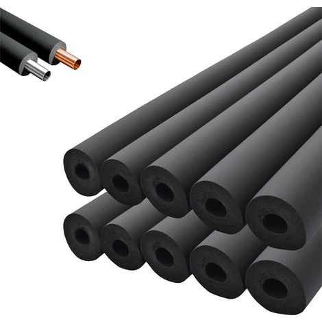 10 pièces de tuyaux isolants, tuyaux d'isolation thermique flexibles, isolation phonique, ignifuges (diamètre intérieur 19 mm, longueur 1,8 m)