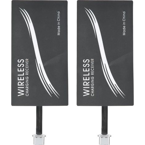 Universeller kabelloser Ladeadapter-Aufkleber mit stabiler Leistung für Handy-Ladeempfänger, 2 Stück, für Reisende und Pendler (1/2)